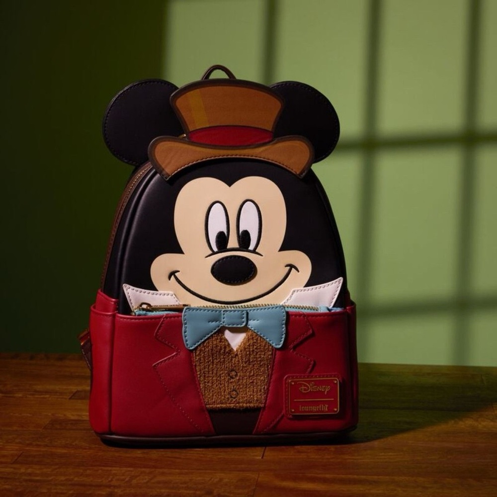 Loungefly Disney Mickey Mouse Christmas Carol Bob Cratchit Cosplay Mini Backpack